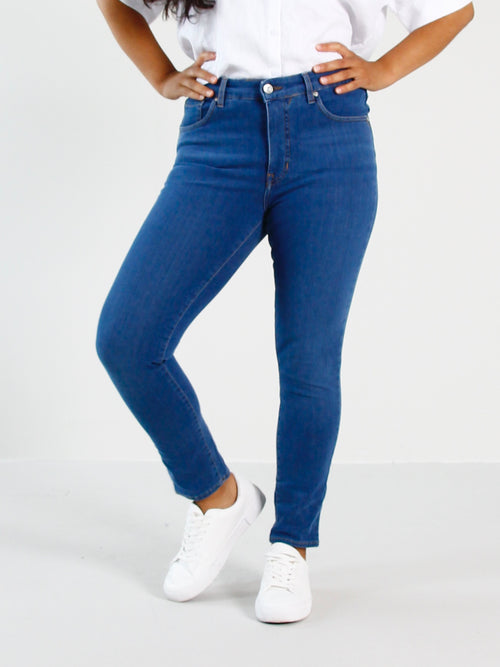 Ailin slim jeans til dame i Stone Blue