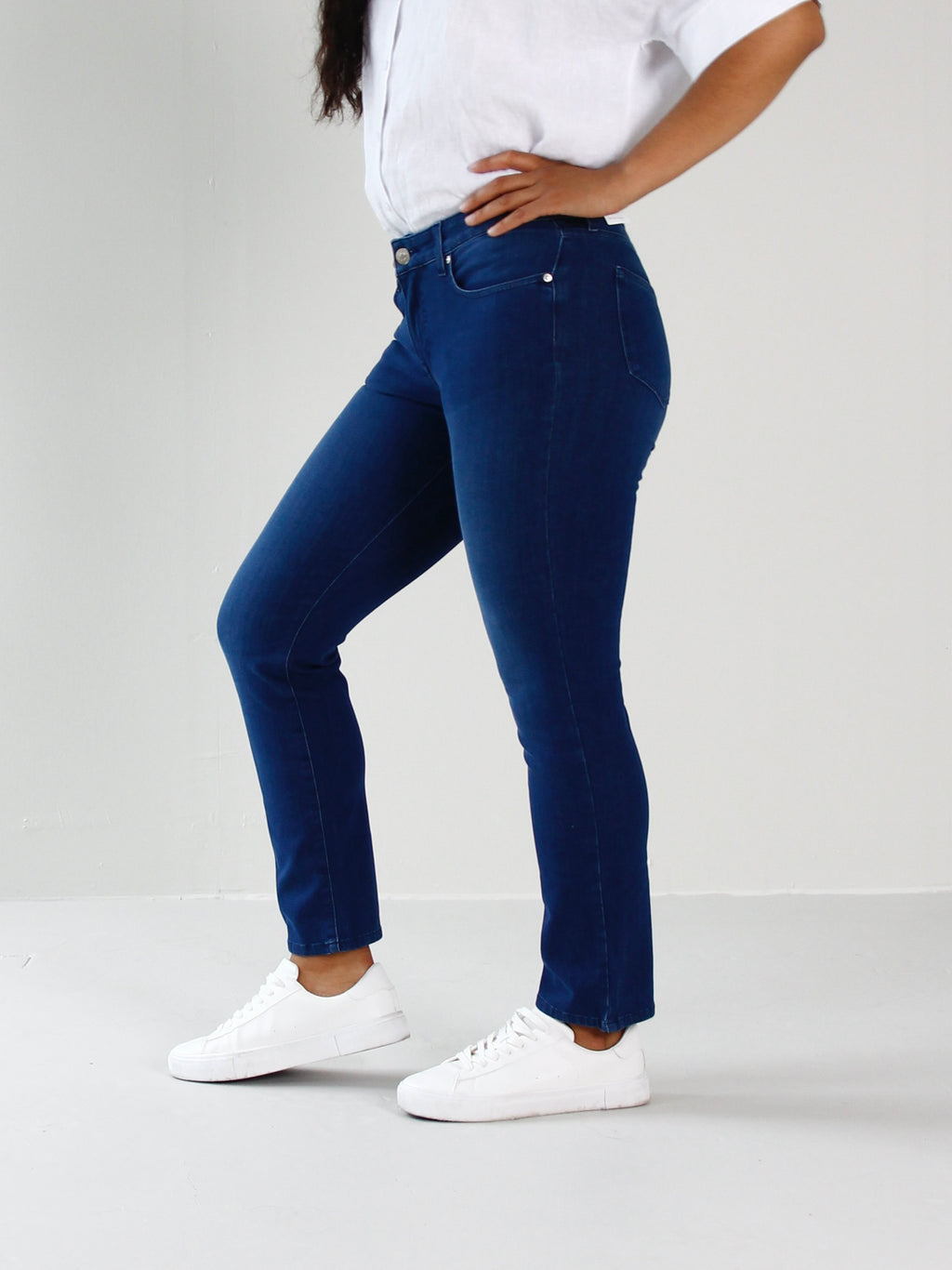 Emerald tailored jeans til dame i Pacific Blue