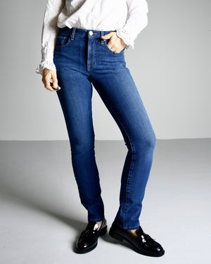 Eben tailored jeans til dame i Ocean Blue