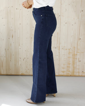 Stella wide leg jeans til dame i Sailor Blue