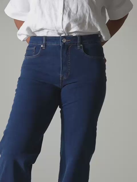 Video av Stella wide leg jeans til dame i Lake Blue