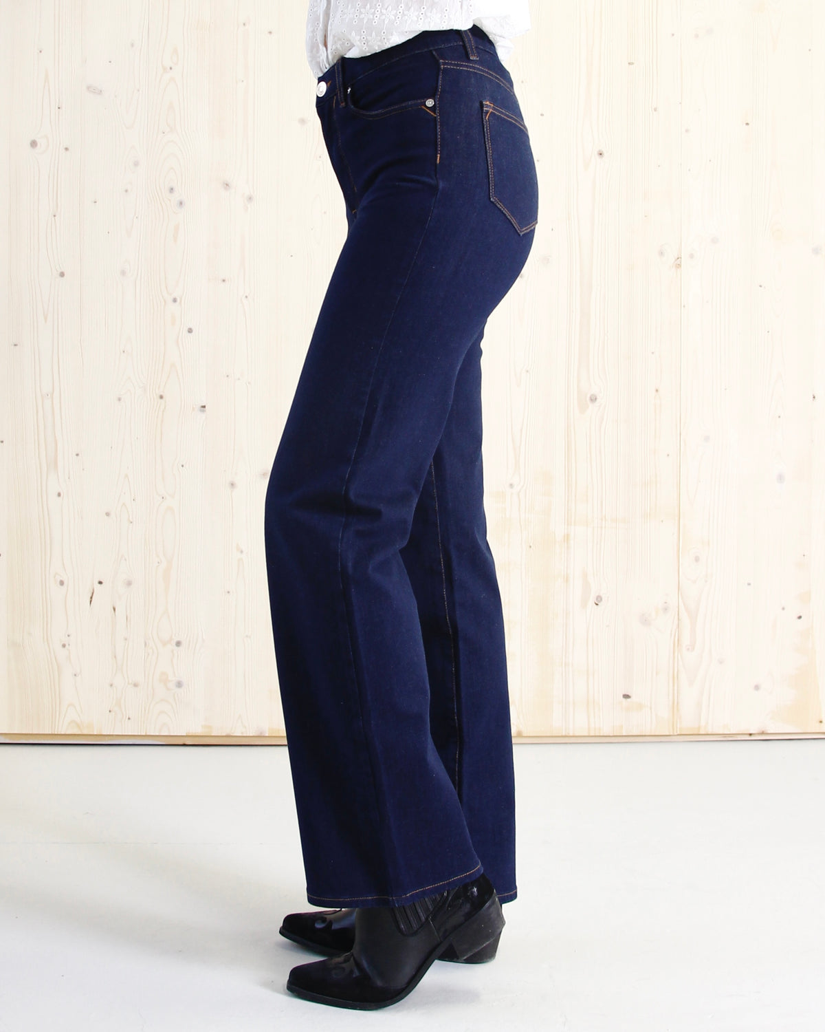 Stella wide leg jeans til dame i Evening Blue