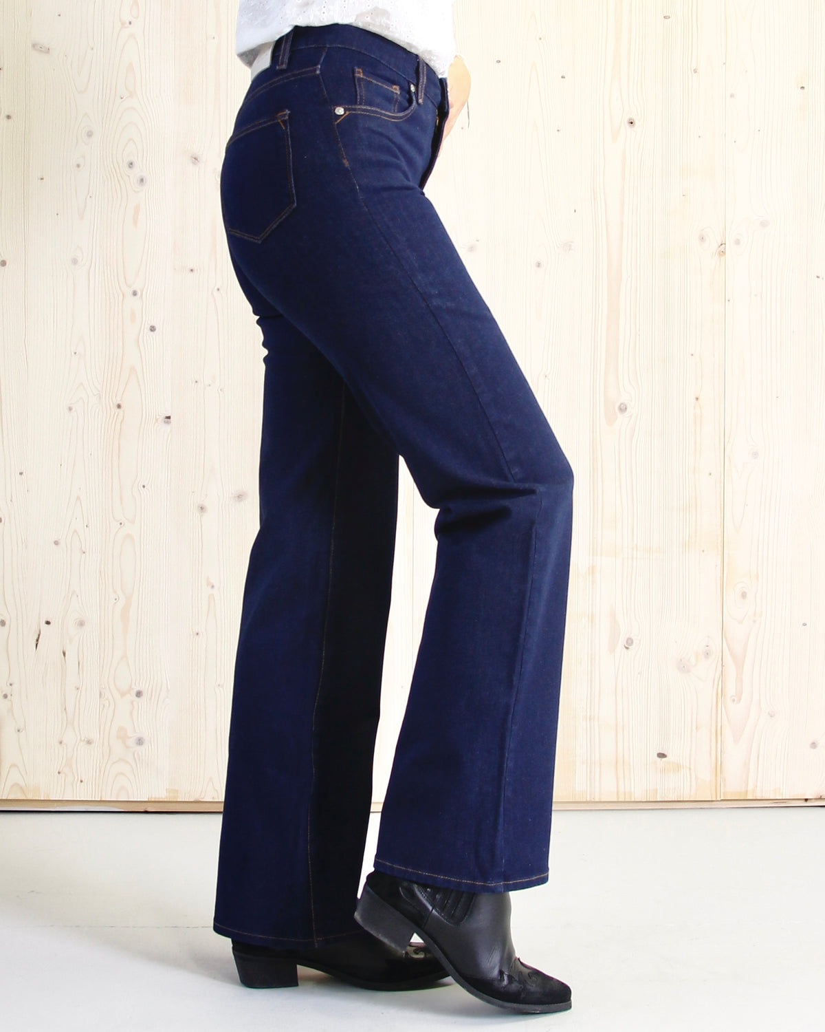 Stella wide leg jeans til dame i Evening Blue